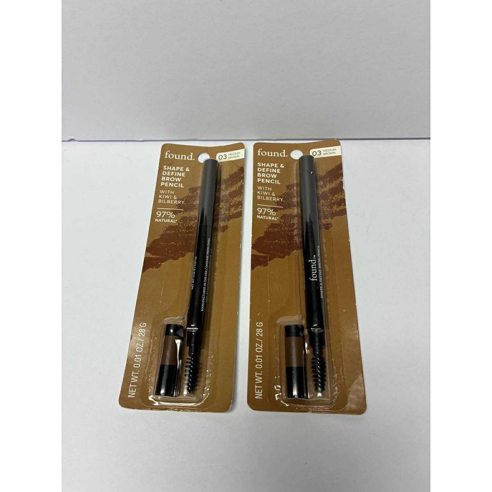 Found Shape & Define Brow Pencil 03 MEDIUM BROWN 0.01 OZ.***LOT OF 2***